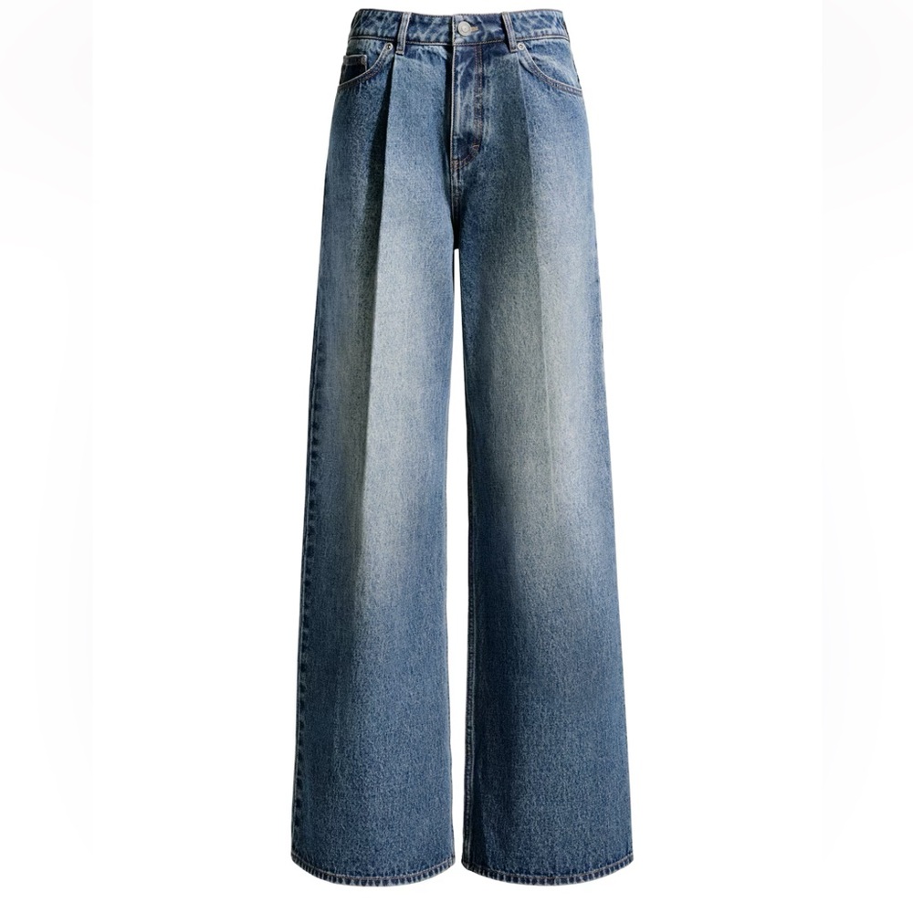 Classic Blue Wide-Leg Jeans